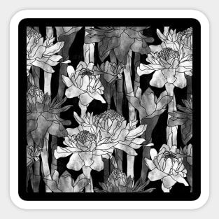 Black Torch Ginger Flowers Sticker